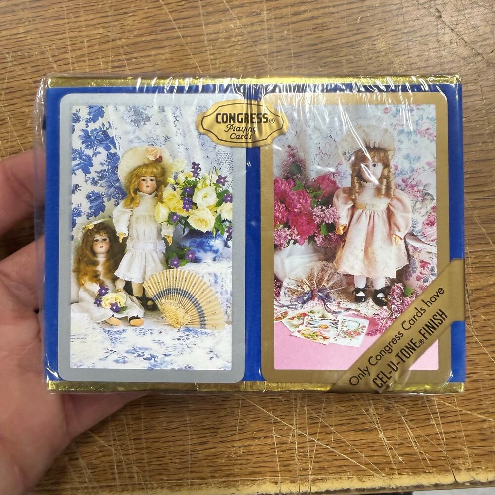 Vintage Unopened Congress Antique Dolls Double Deck Playing Cards - NEW & SEALED